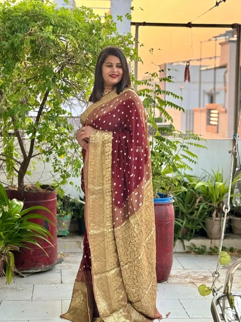 Hand Dyed Cotton Silk (Royal Maroon)