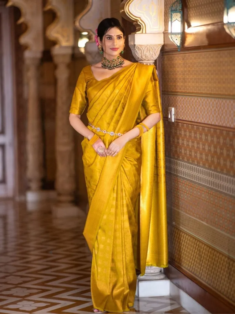 Litchi Silk (Mustard Yellow)